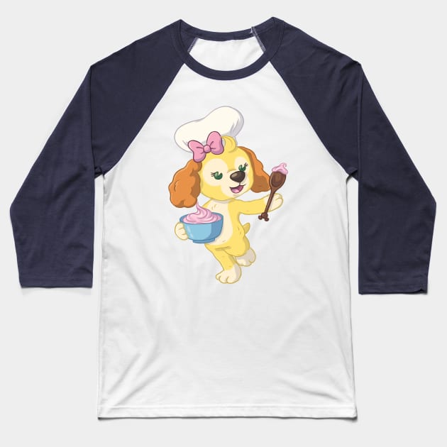 Cookie Ann Baseball T-Shirt by jfeldmanart